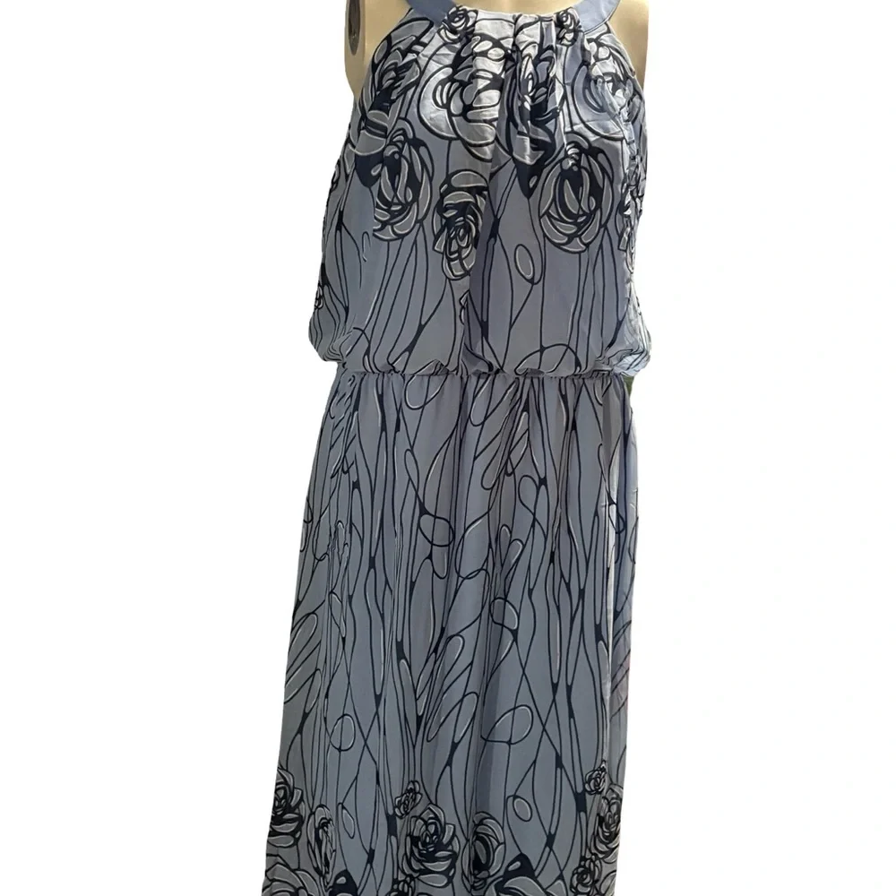 size 16 Robbie Bee Black and White Floral Maxi Dress NWT - Picture 7 of 11